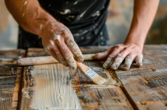 Покраска дерева под старину